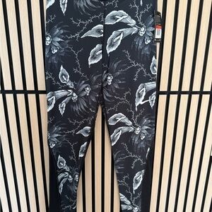 Nike Black and White Floral Leggings